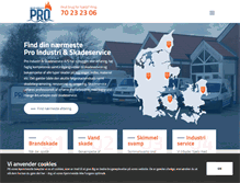 Tablet Screenshot of pro-skadeservice.dk